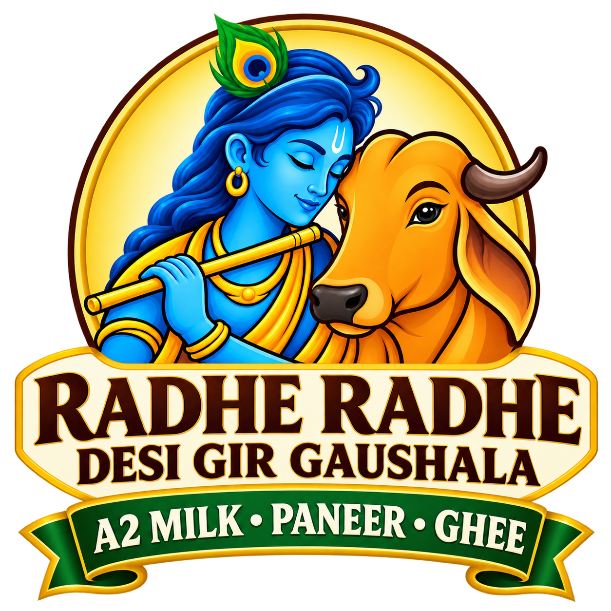Radhe Radhe Desi Gir Gaushala logo